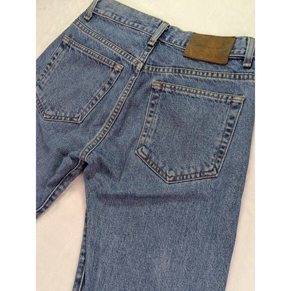 Calvin Klein Size 7 Ankle Jeans 100% Cotton Stone Wash High Rise VTG 90s - Picture 14 of 16